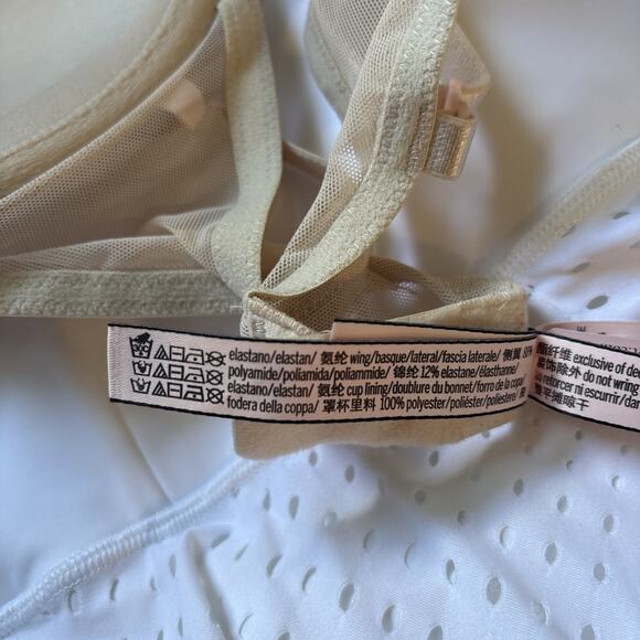 NEW Victoria's Secret Very Sexy Lace Demi Bra 32DD Lightly Lined Underwire Beige - Picture 10 of 10